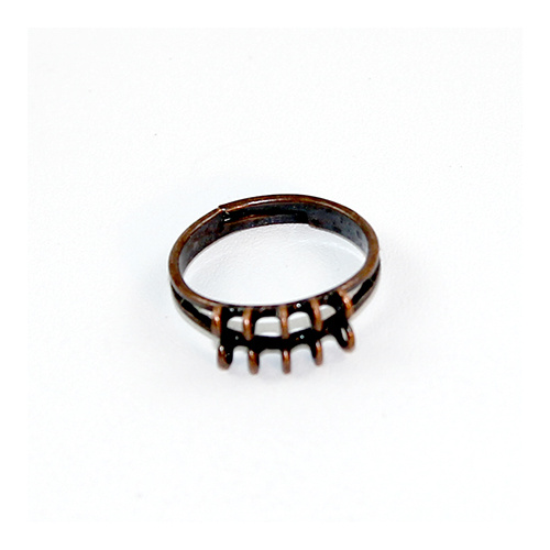 10 Loop Ring Shank - Antique Copper
