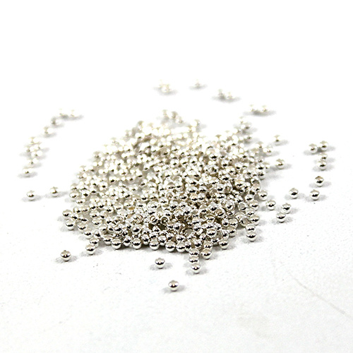 Micro Brass Crimps - 1.5mm - Silver - Pack of 100