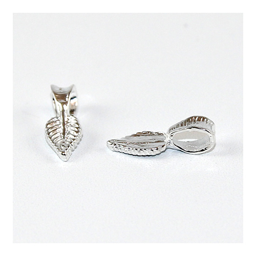 Leaf Pendant Glue on Mount - Silver