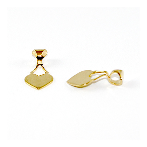 Heart Pendant Glue on Mount - Gold