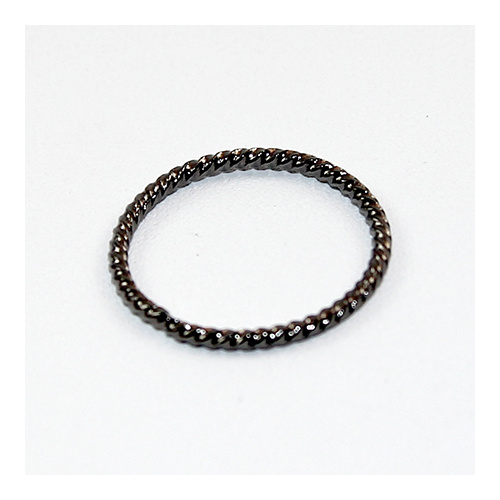 20mm Wriggle Closed Ring - Brass - Black Nickel