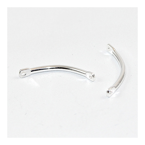 Curved Tube Connector - Silver