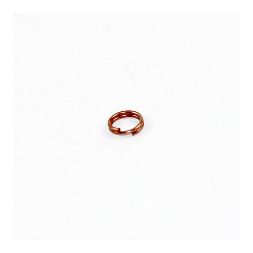 6mm Steel Split Rings - Pink Copper