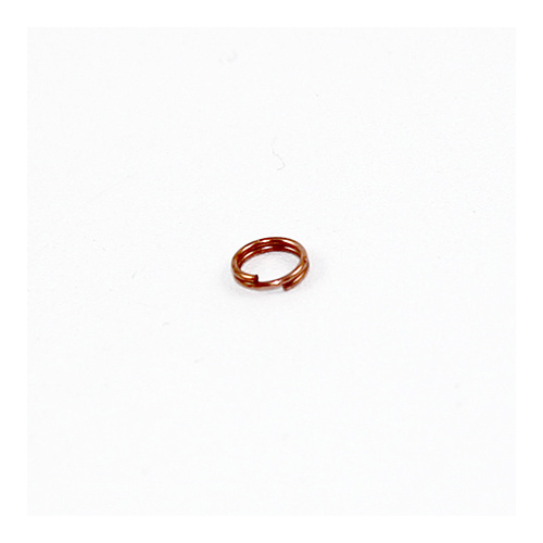 6mm Steel Split Rings - Pink Copper