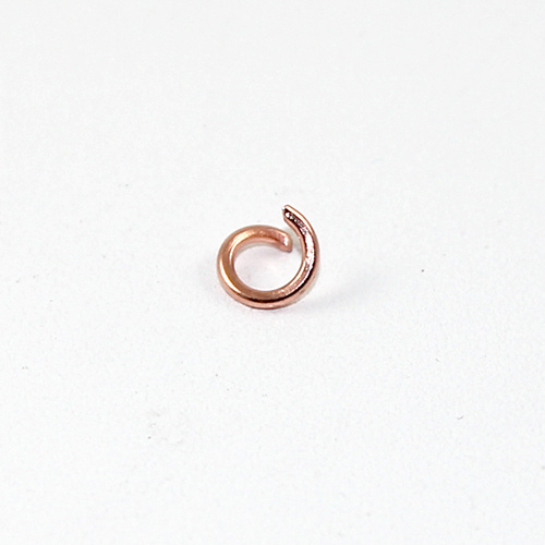 6mm x 1mm Round Jump Rings - Steel Base - Rose Gold