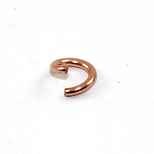 8mm x 1.4mm Round Jump Rings - Steel Base - Pink Copper