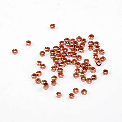 Brass Crimps - Pink Copper - Pack of 100