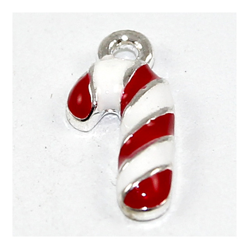 Candy Cane Enamel Charm - 2 Pieces