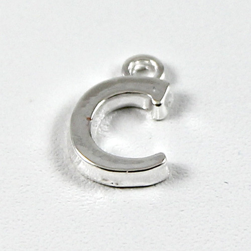 Letter "C" Charm - Silver Plate