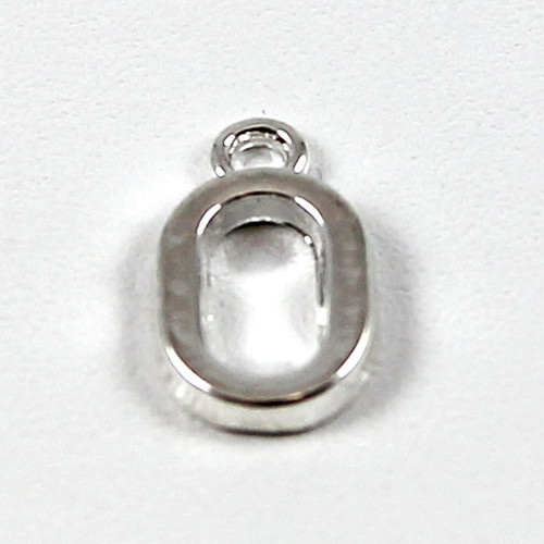 Letter "O" Charm - Silver Plate
