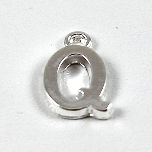 Letter "Q" Charm - Silver Plate