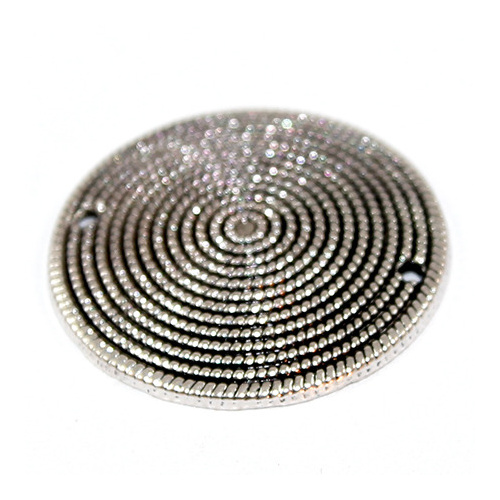 Round Swirl Connector - Antique Silver