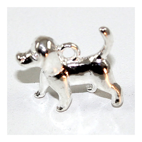 Dog Charm - Silver Plate