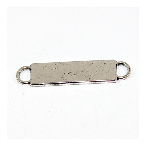 Blank Stamping Rectangular Connector - Antique Silver