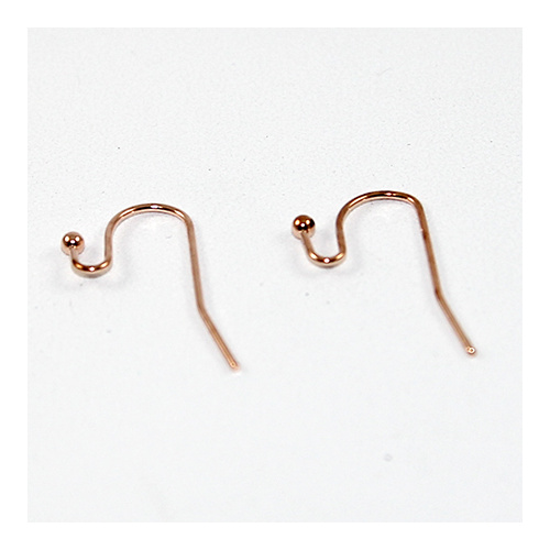Small Pendant Ear Wires - Pair - Rose Gold Plated