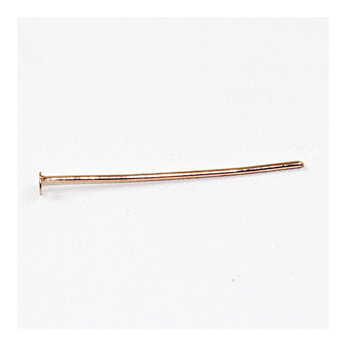 30mm Head Pin 0.7mm / 21 gauge - Rose Gold Plated