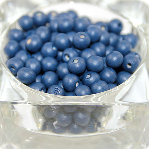 8mm Round Wooden Beads - Navy - Bag of 100
