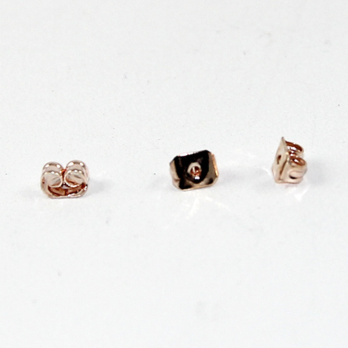 Stud Earring Back Butterfly - Pair - 5mm - Rose Gold