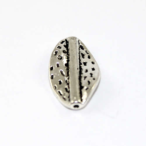 Hammered Oval Spacer Bead - Antique Silver Plated