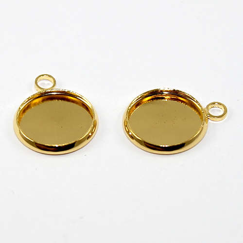 12mm Cabochon Setting Pendant - Gold Plated