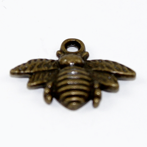 Bumble Bee Charm - Antique Bronze Plated