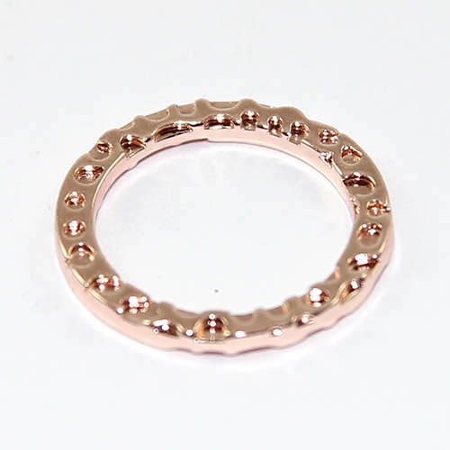 20mm Hammered Circle Ring - Rose Gold
