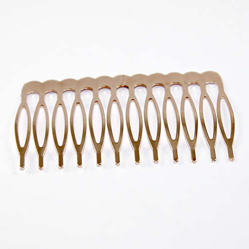 12 Prong Hair Comb - Rose Gold