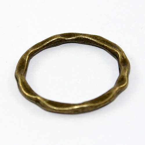 24mm Hammered Circle Ring  - Antique Bronze