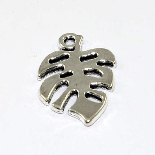 19mm Leaf Hollow - Antique Silver