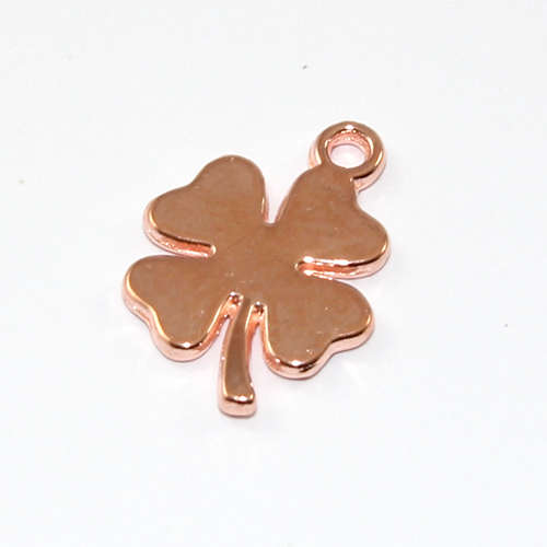 18mm 4-Leaf Clover Charm - Rose Gold Plated