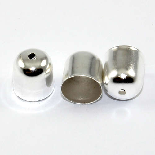 10mm Domed Bead Cap - Silver