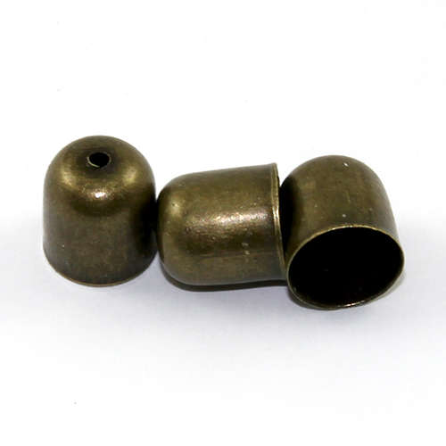 10mm Domed Bead Cap - Antique Bronze