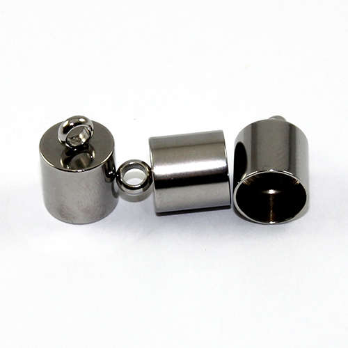 8mm Stainless Steel Cord End - Glue in