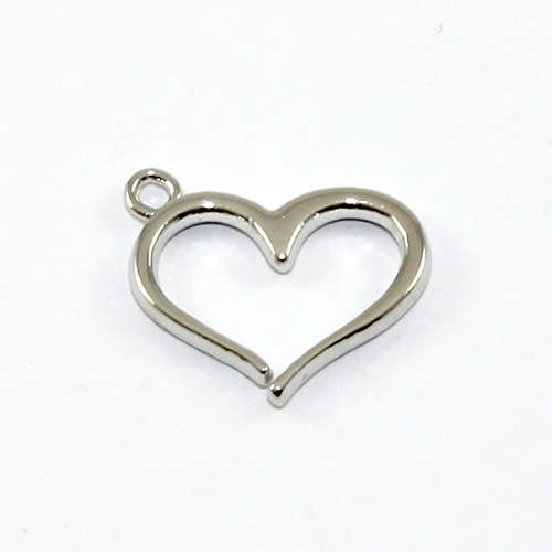 16mm Heart Charm - Silver