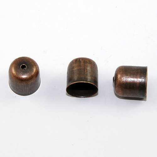 10mm Domed Bead Cap - Antique Copper