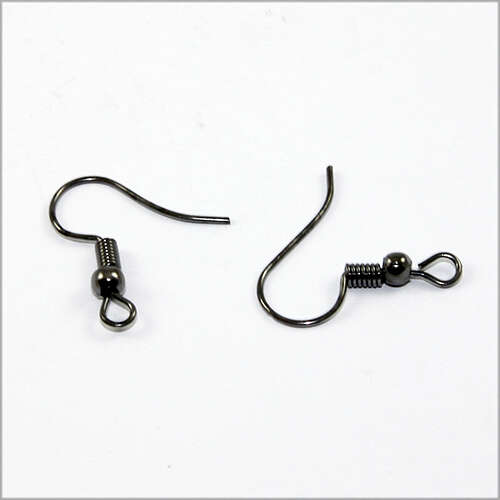 French Hook with Ball - Pair - Gunmetal