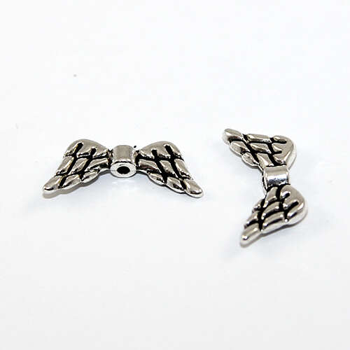 Angel Wing Bead - Silver