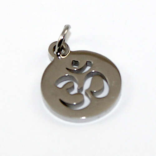 12mm Om Charm - 304 Stainless Steel