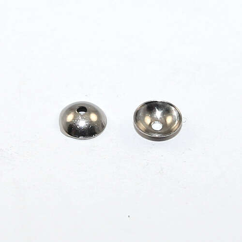 6mm Bead Cap - Stainless Steel