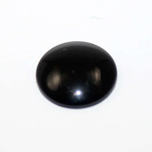 12mm Resin High Gloss Round Cabochon - Black