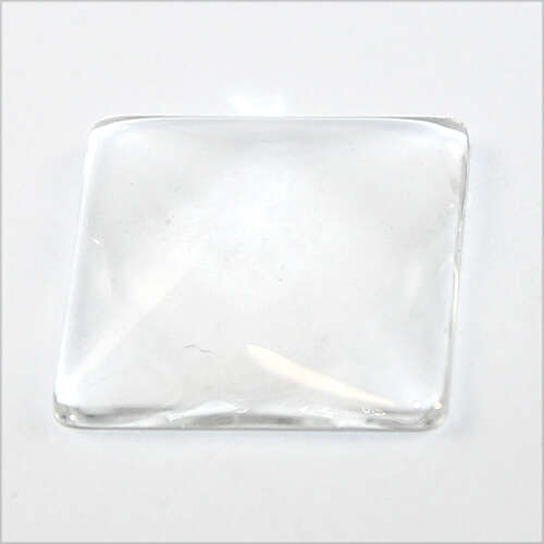 20mm Square Glass Cabochon Domes - Clear