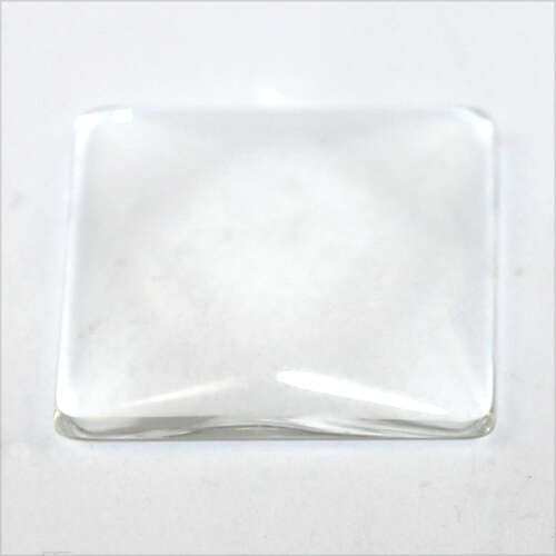 25mm Square Glass Cabochon Domes - Clear