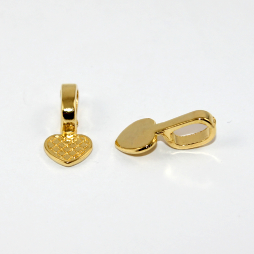 Heart Pendant Glue on Mount - Gold