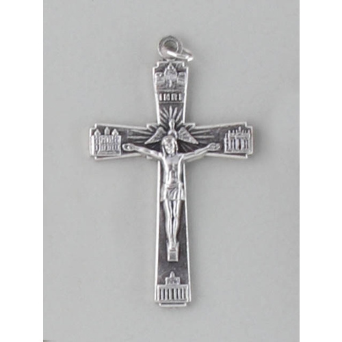 Crosses & Crucifixes - 4 Basilica Crucifix 50mm - Silver Oxide