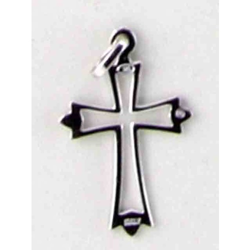 Crosses & Crucifixes - Cross - 25mm x 18mm - Sterling Silver