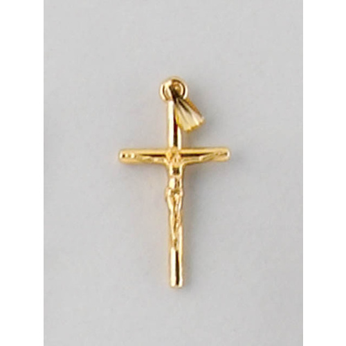 Crosses & Crucifixes - Crucifix 25mm  - Gold Plate