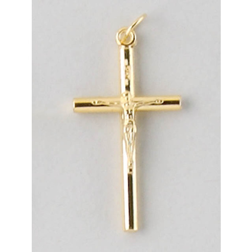 Crosses & Crucifixes - Crucifix 35mm  - Gold Plate
