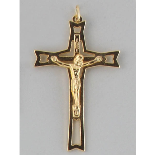 Crosses & Crucifixes - Crucifix 65mm - Gold Plate