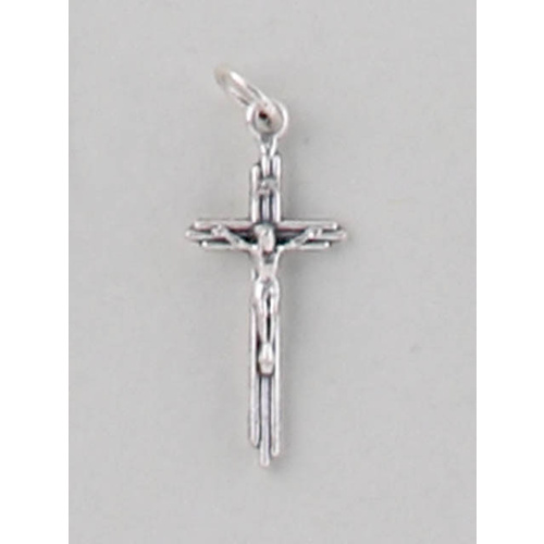 Crosses & Crucifixes - Gilt Crucifix 25mm - Silver Oxide