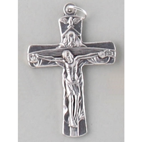 Crosses & Crucifixes - Trinity (Small) 40mm Crucifix - Silver Oxide